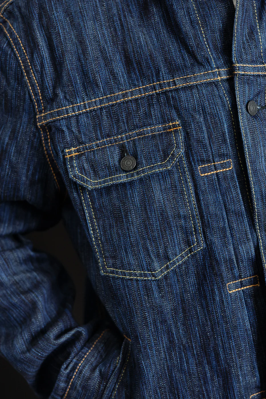 6225-D - 14.5oz "Dark Waterfall" Selvedge Type II Jacket - Indigo - Image 20