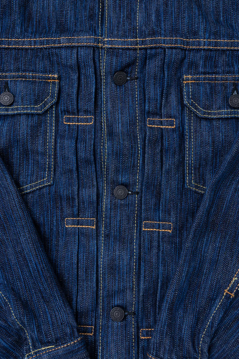 6225-D - 14.5oz "Dark Waterfall" Selvedge Type II Jacket - Indigo - Image 3
