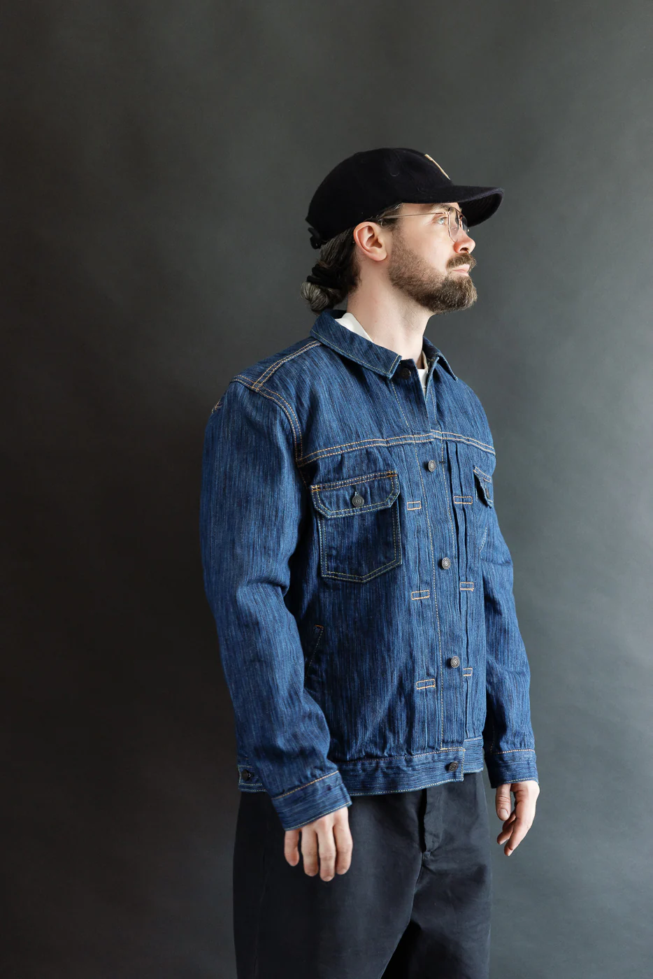 6225-L - 14.5oz "Light Waterfall" Selvedge Type II Jacket - Indigo - Image 14