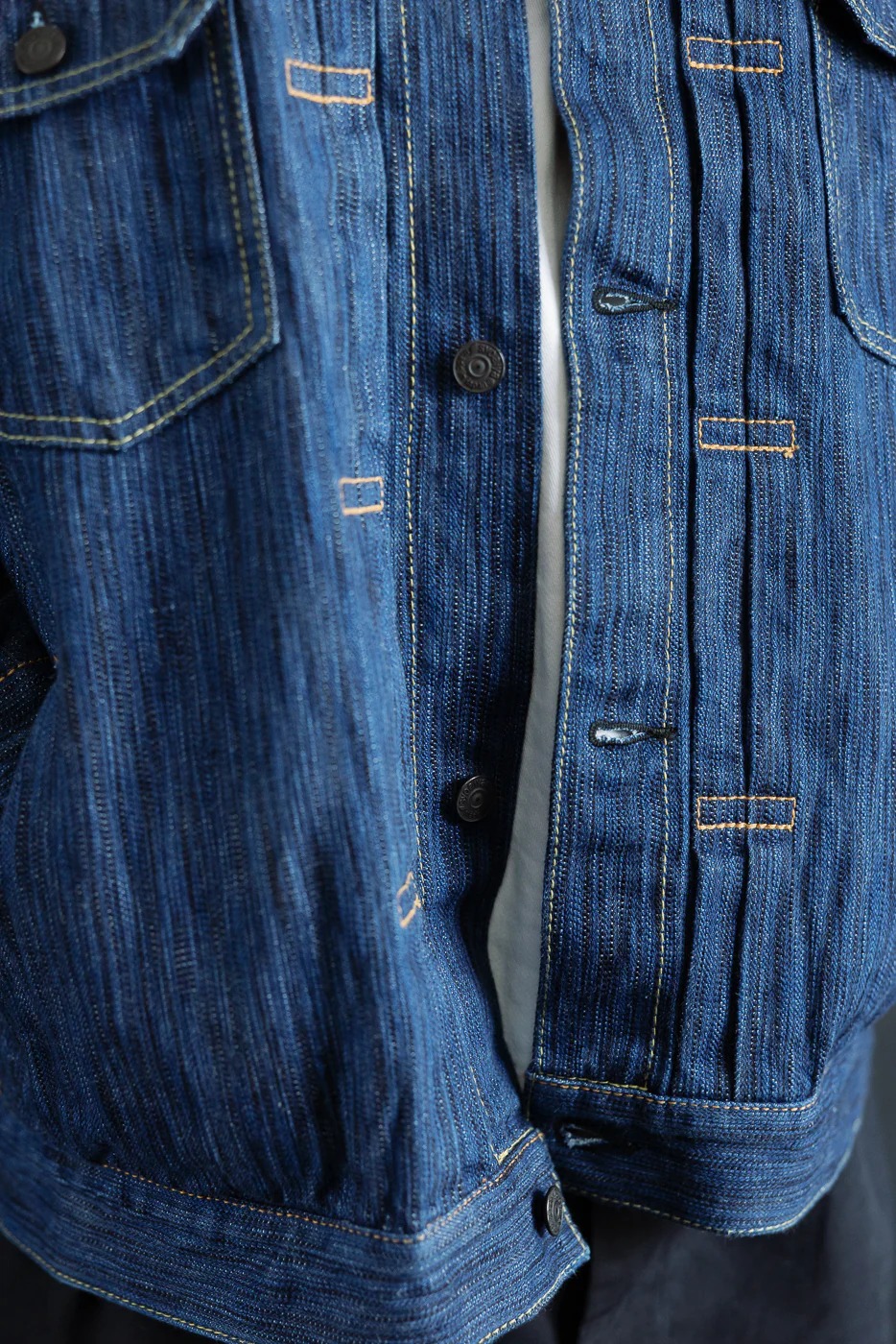 6225-L - 14.5oz "Light Waterfall" Selvedge Type II Jacket - Indigo - Image 22