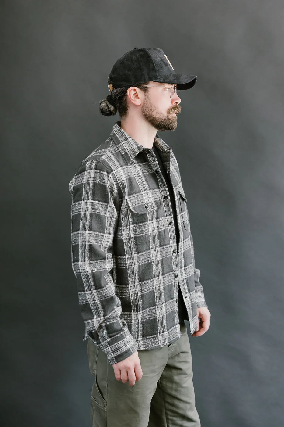 6oz Field Shirt Plaid Flannel - Grey - Image 10