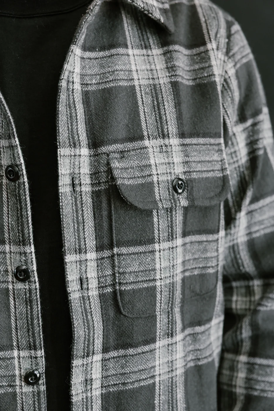 6oz Field Shirt Plaid Flannel - Grey - Image 17
