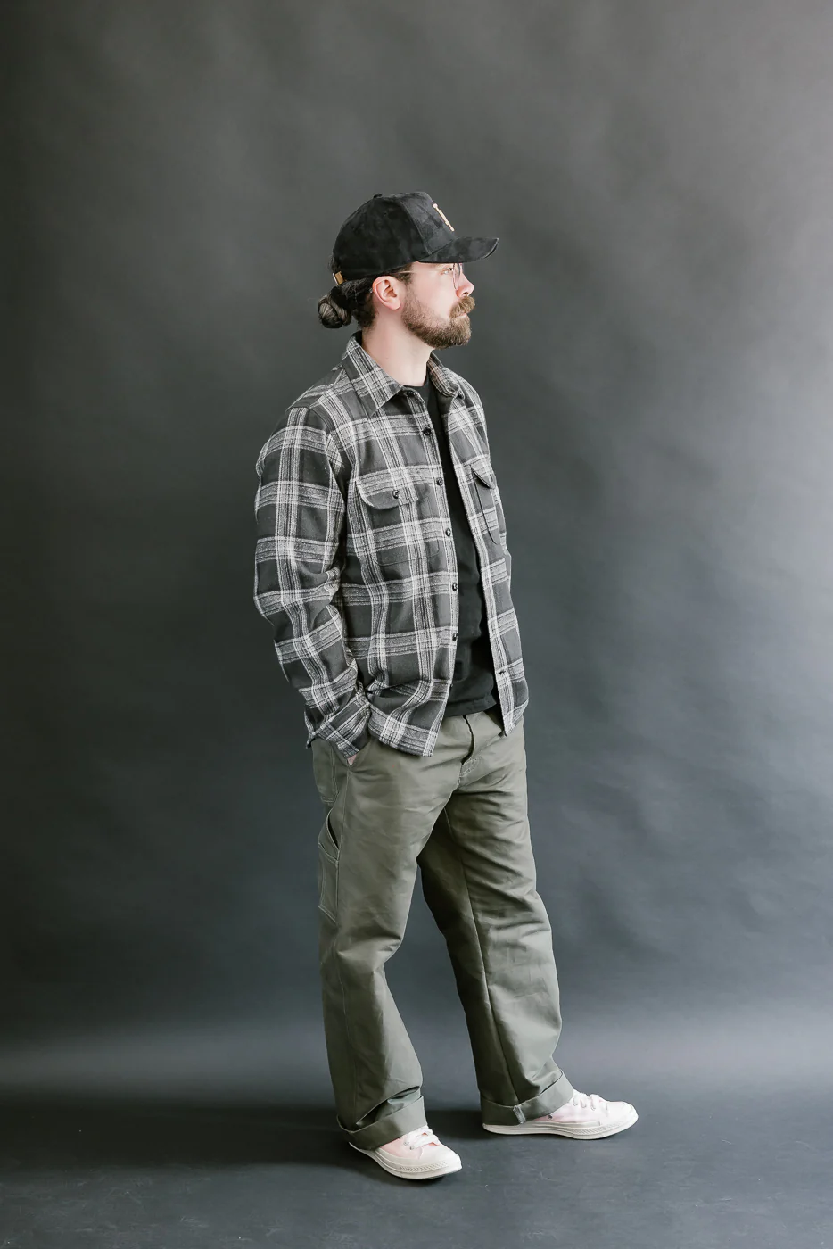 6oz Field Shirt Plaid Flannel - Grey - Image 7