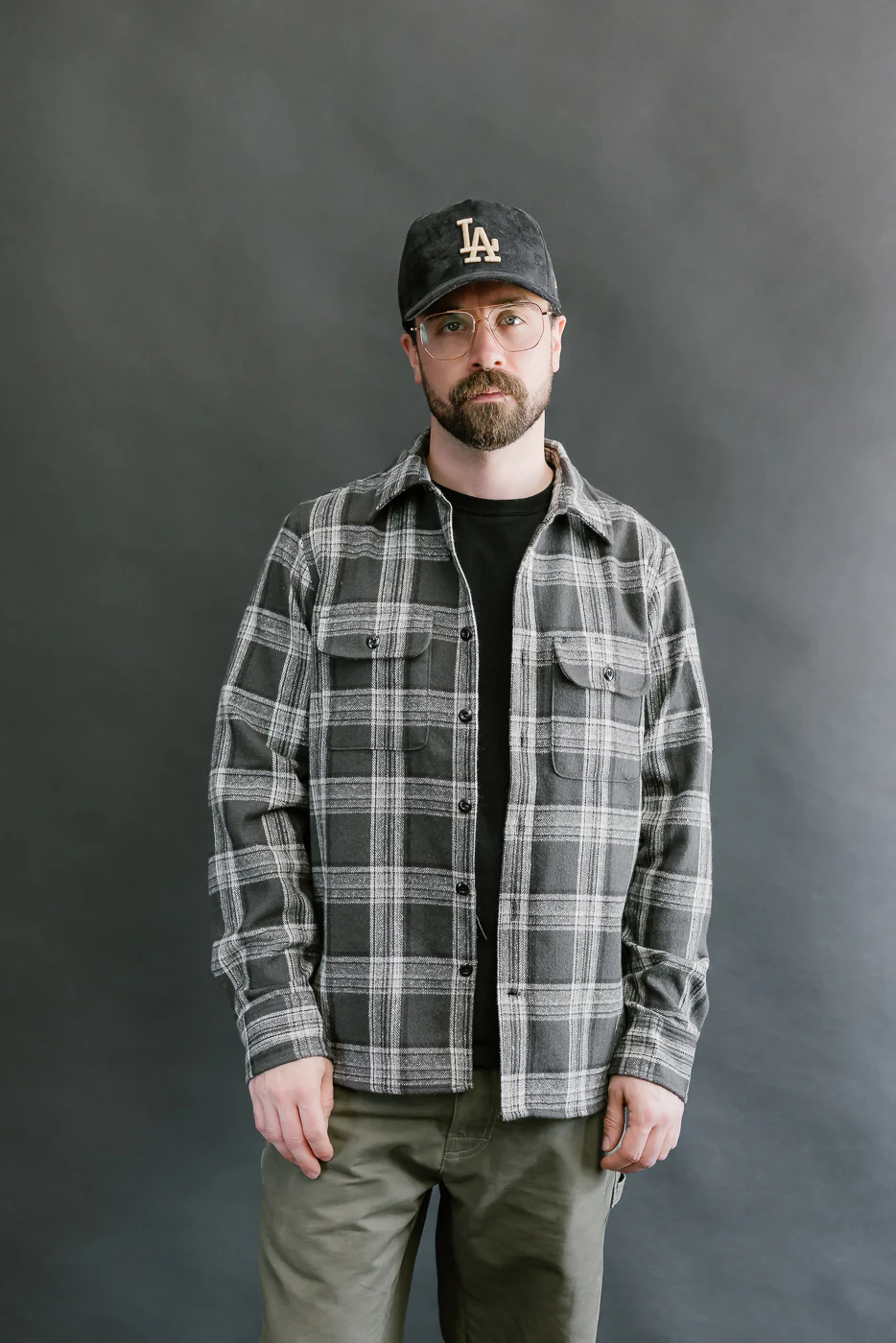 6oz Field Shirt Plaid Flannel - Grey - Image 9
