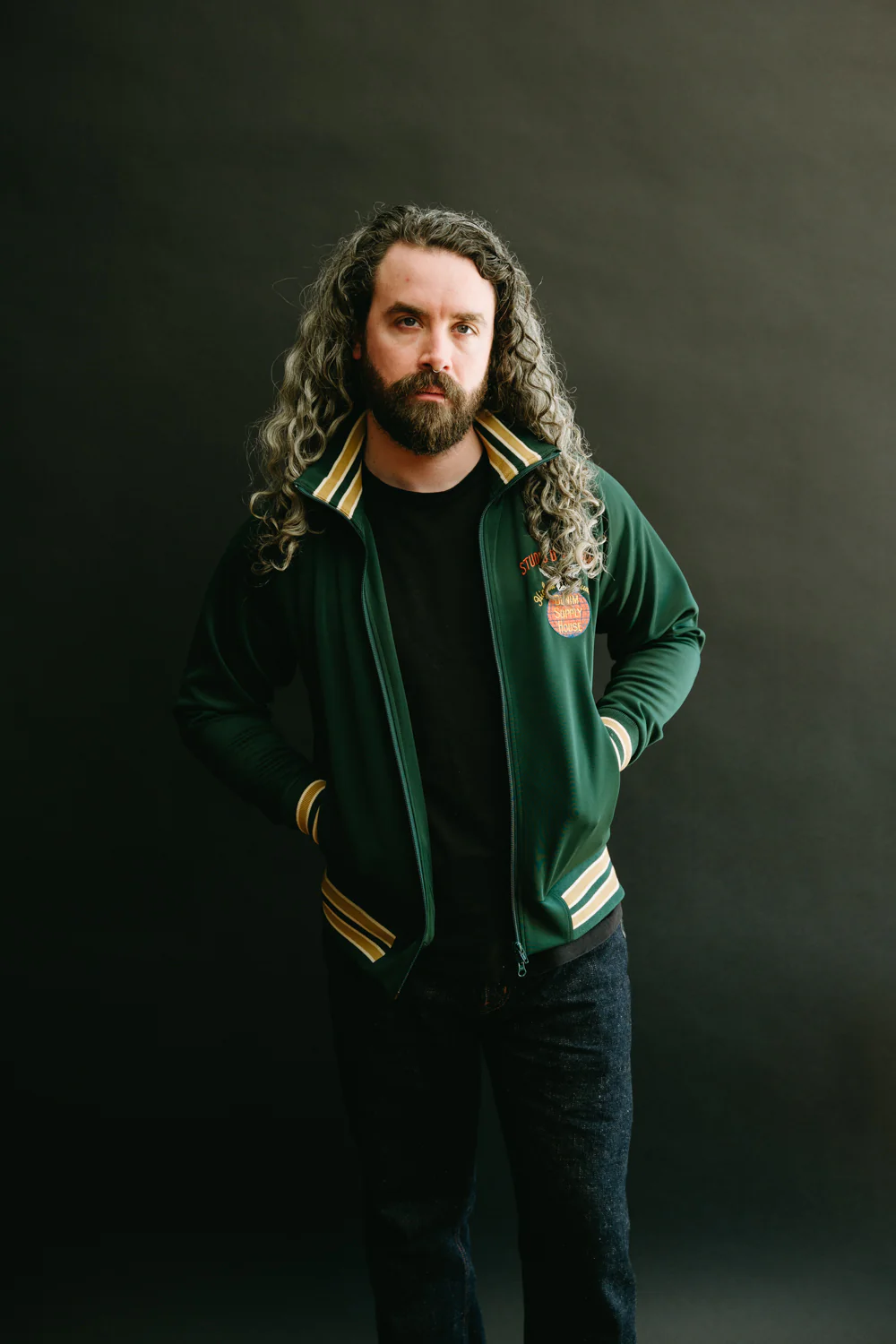 8107 - Embroidered Track Jacket - Green - Image 11
