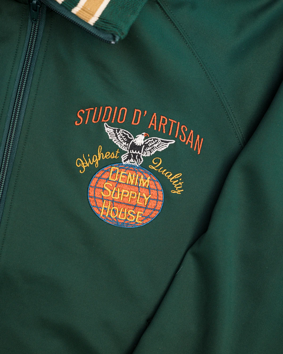 8107 - Embroidered Track Jacket - Green - Image 4
