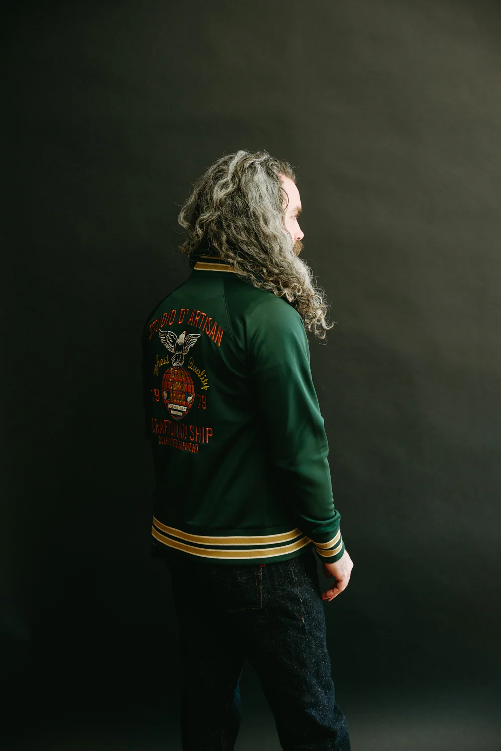8107 - Embroidered Track Jacket - Green - Image 9