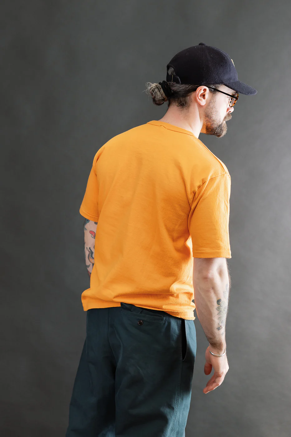9.5oz "Stand Wheel" Heavyweight Tee - Fade Orange - Image 10