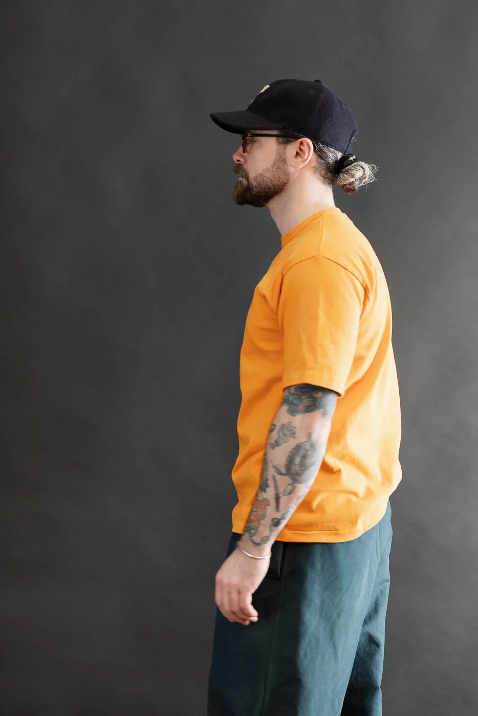 9.5oz "Stand Wheel" Heavyweight Tee - Fade Orange - Image 12