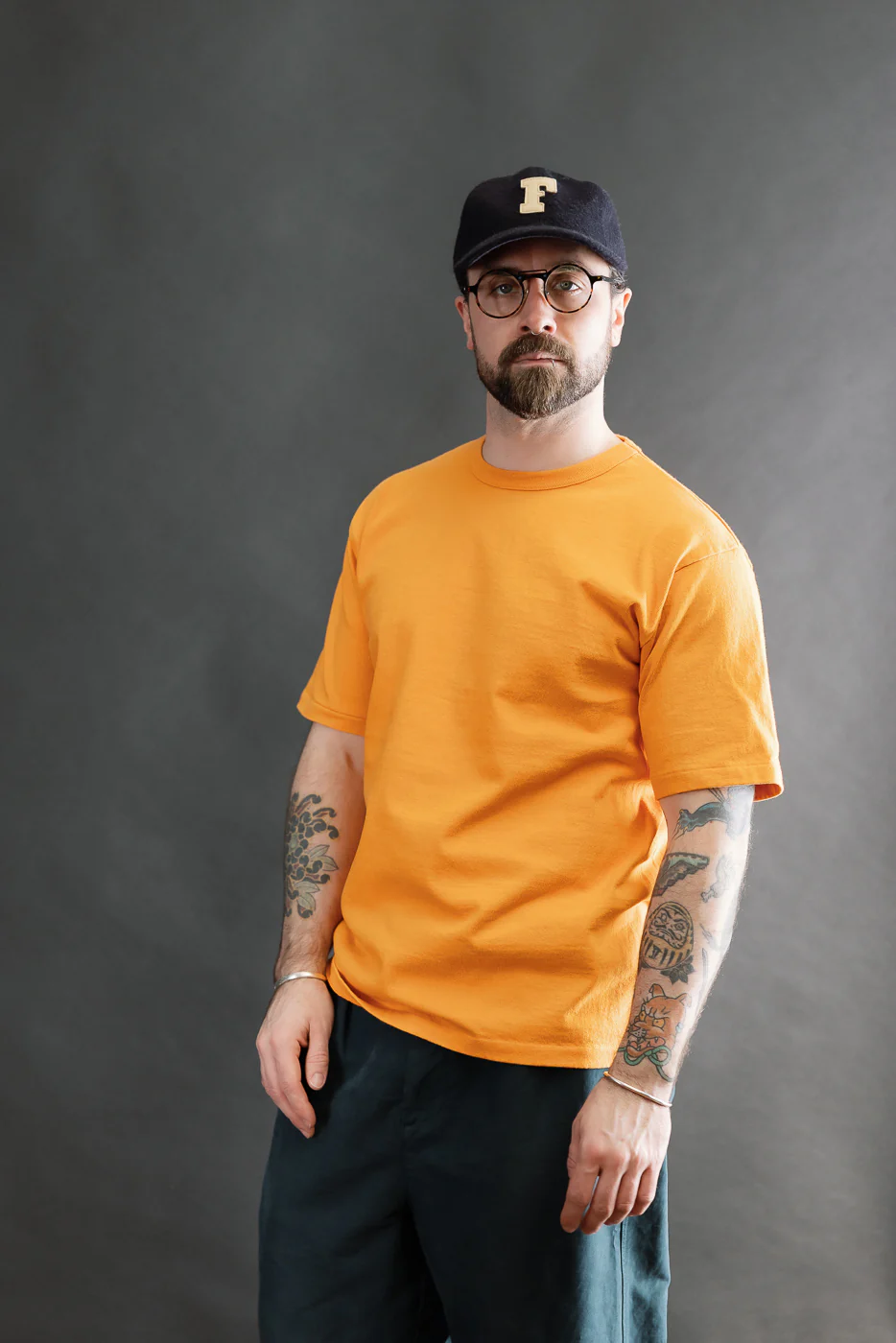 9.5oz "Stand Wheel" Heavyweight Tee - Fade Orange - Image 13