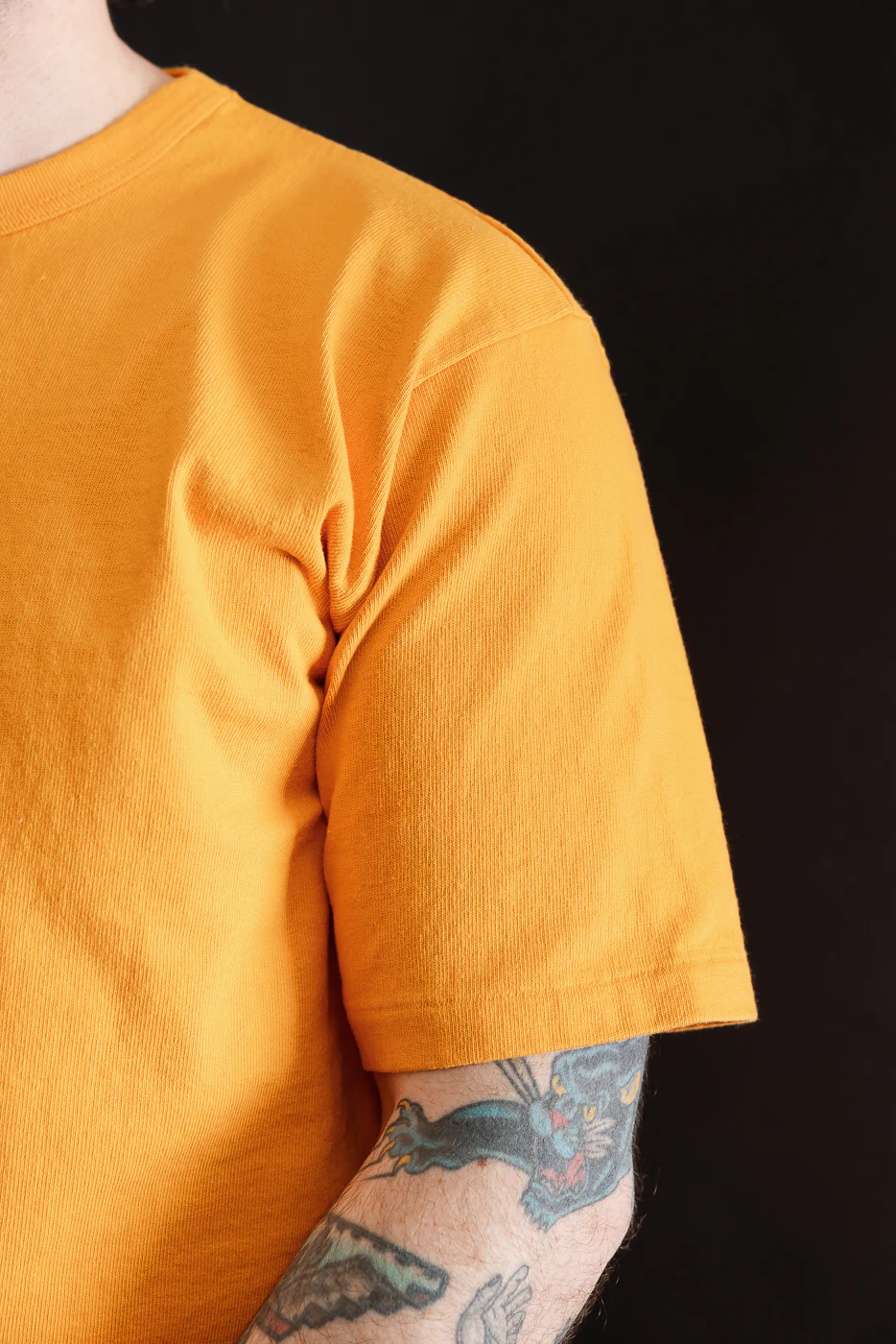 9.5oz "Stand Wheel" Heavyweight Tee - Fade Orange - Image 15