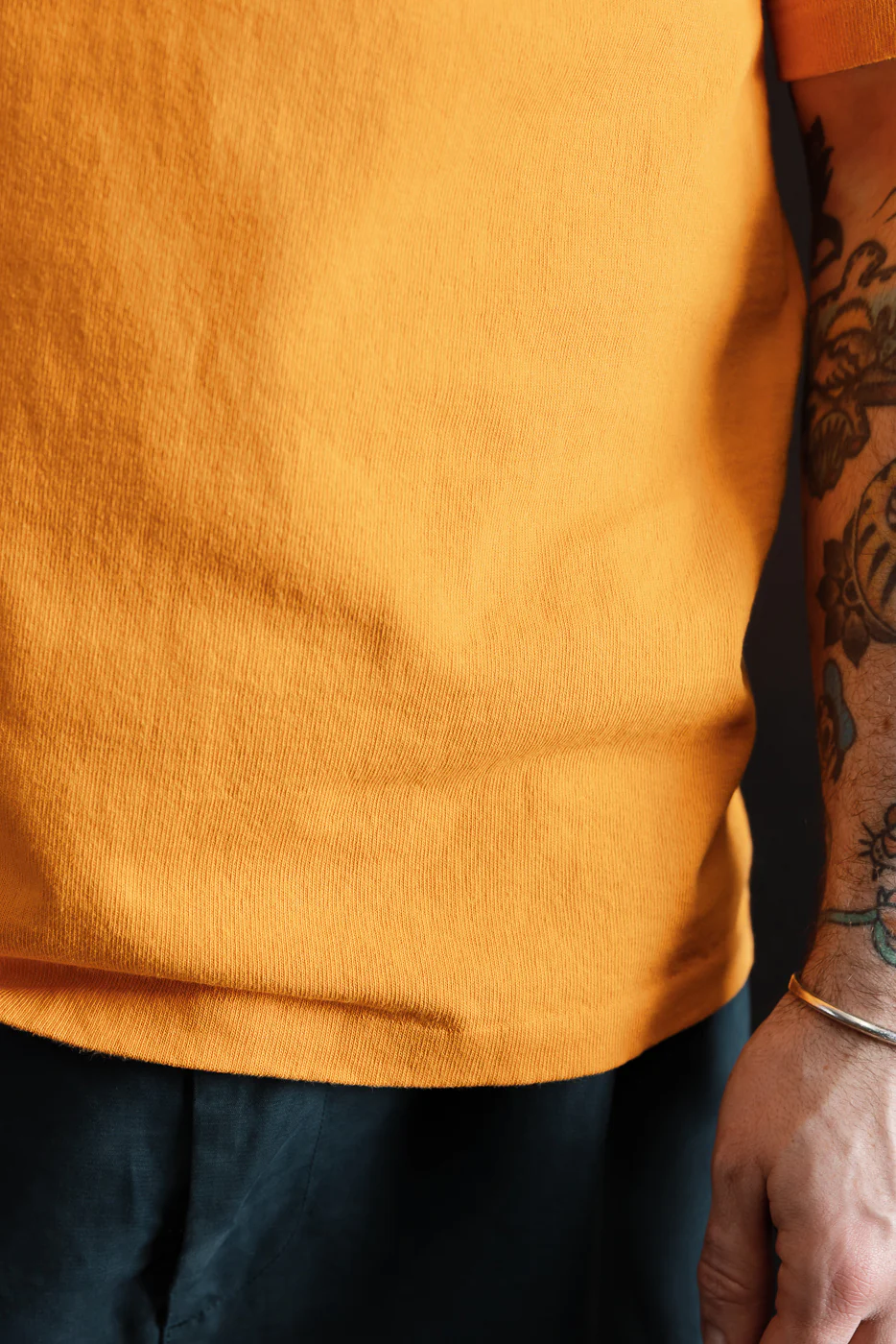 9.5oz "Stand Wheel" Heavyweight Tee - Fade Orange - Image 17