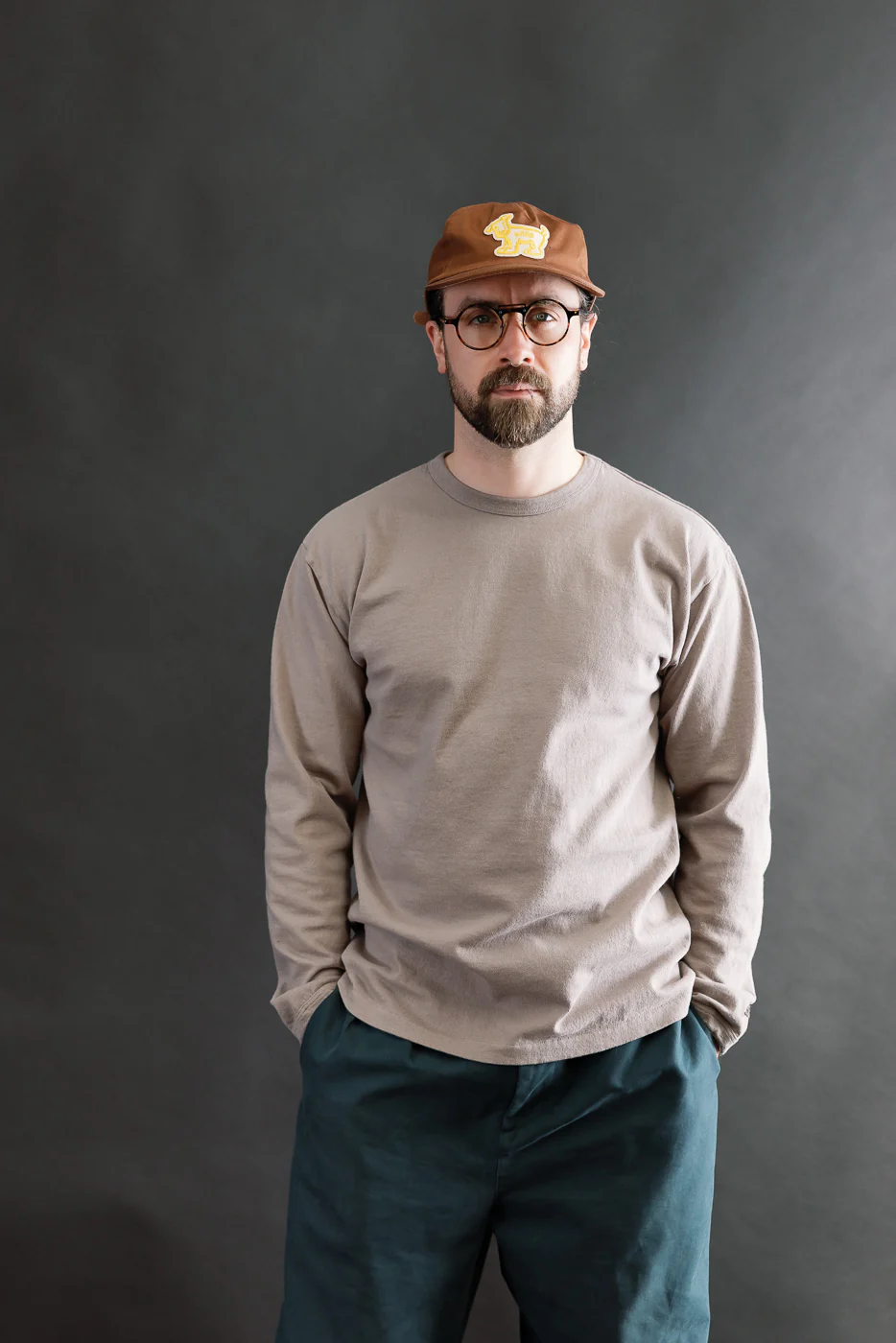 9.5oz "Stand Wheel" Heavyweight Tee Long Sleeve - Grey - Image 9