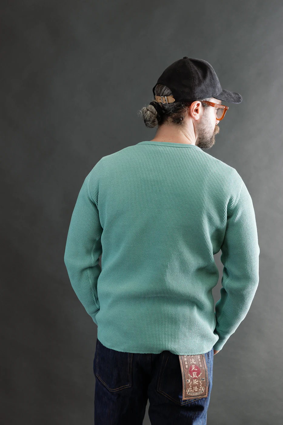 9937 - Heavy Thermal Long Sleeve Henley - Emerald - Image 10