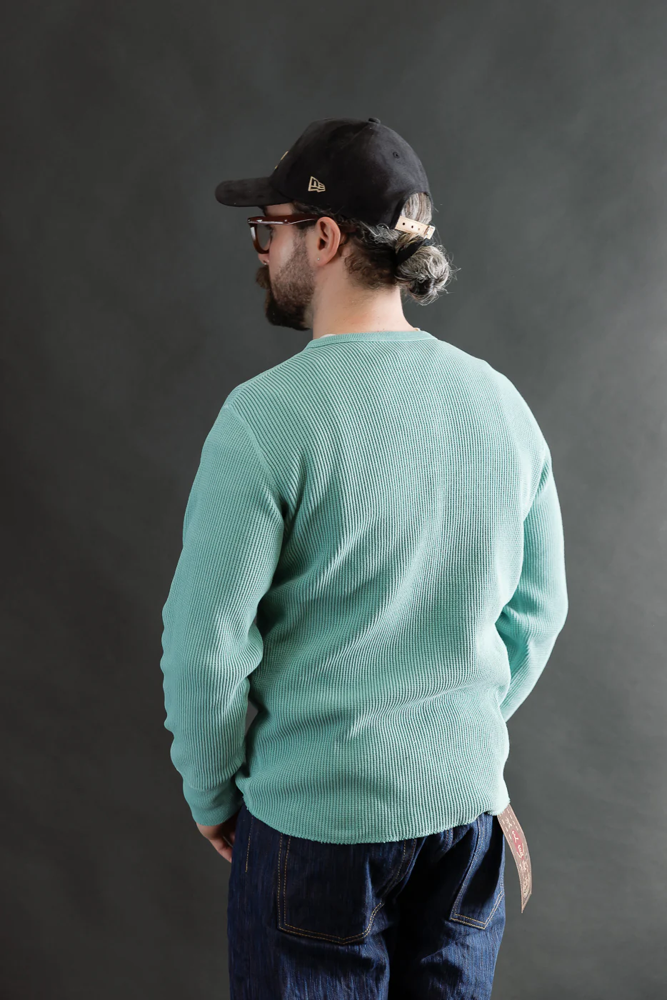 9937 - Heavy Thermal Long Sleeve Henley - Emerald - Image 11