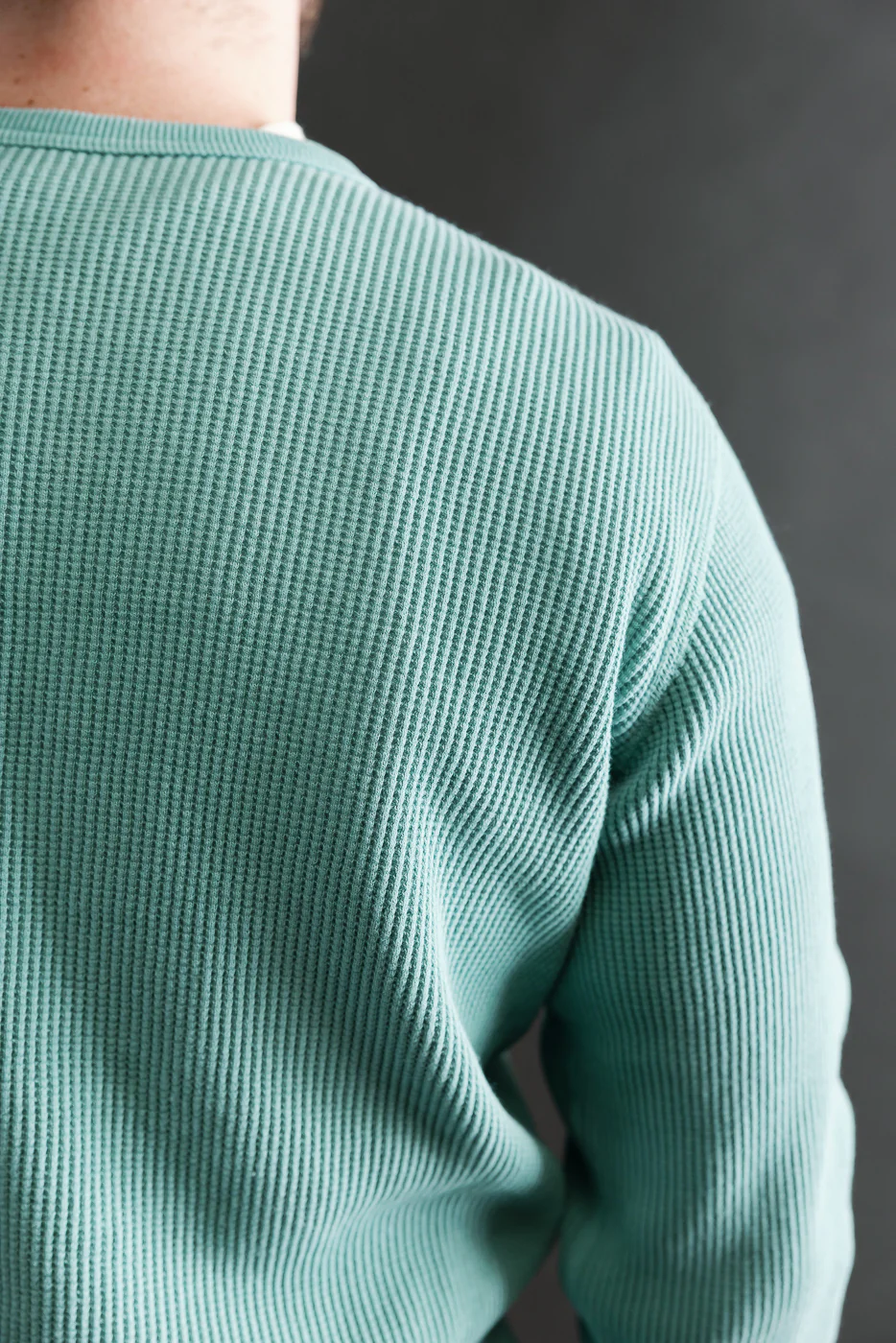 9937 - Heavy Thermal Long Sleeve Henley - Emerald - Image 18