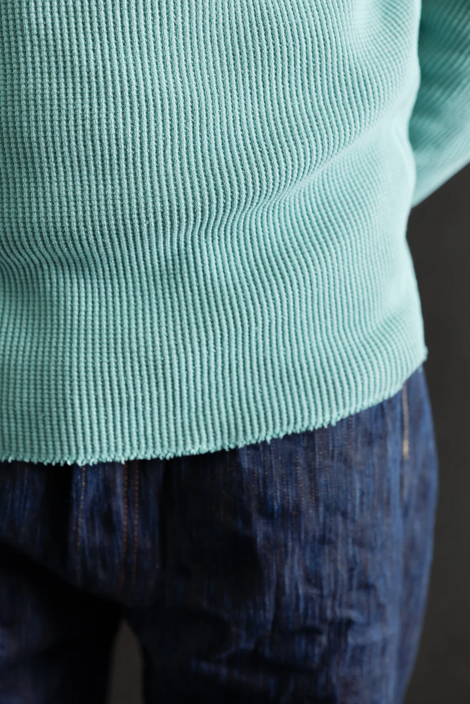 9937 - Heavy Thermal Long Sleeve Henley - Emerald - Image 19
