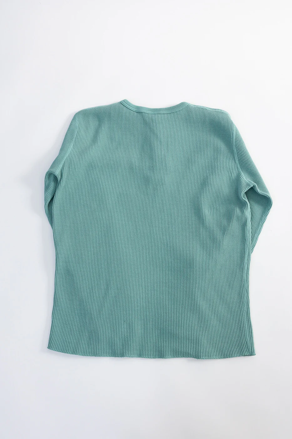 9937 - Heavy Thermal Long Sleeve Henley - Emerald - Image 4