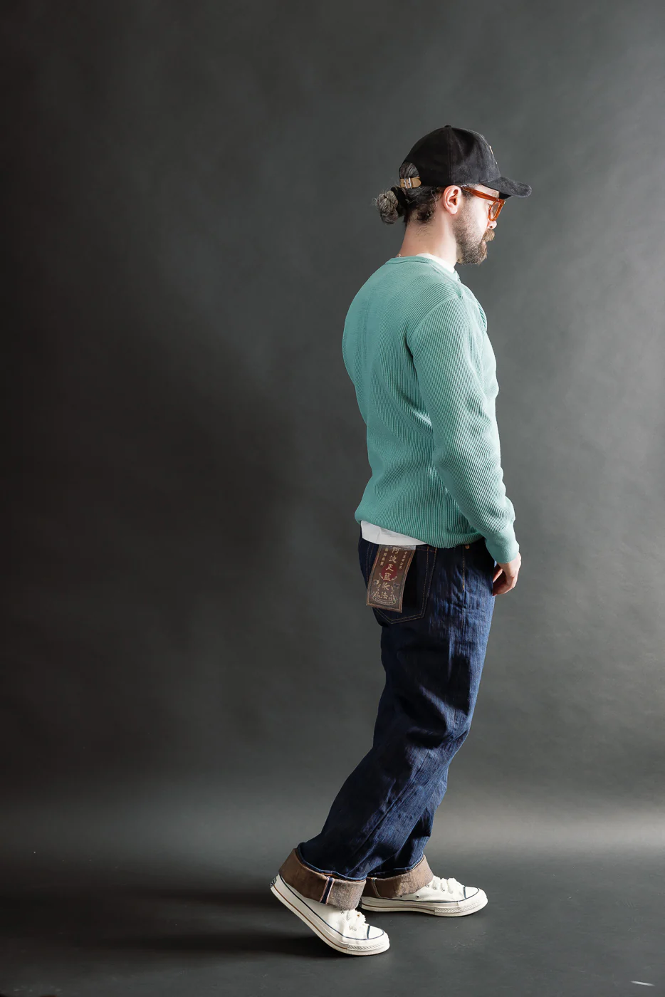 9937 - Heavy Thermal Long Sleeve Henley - Emerald - Image 6