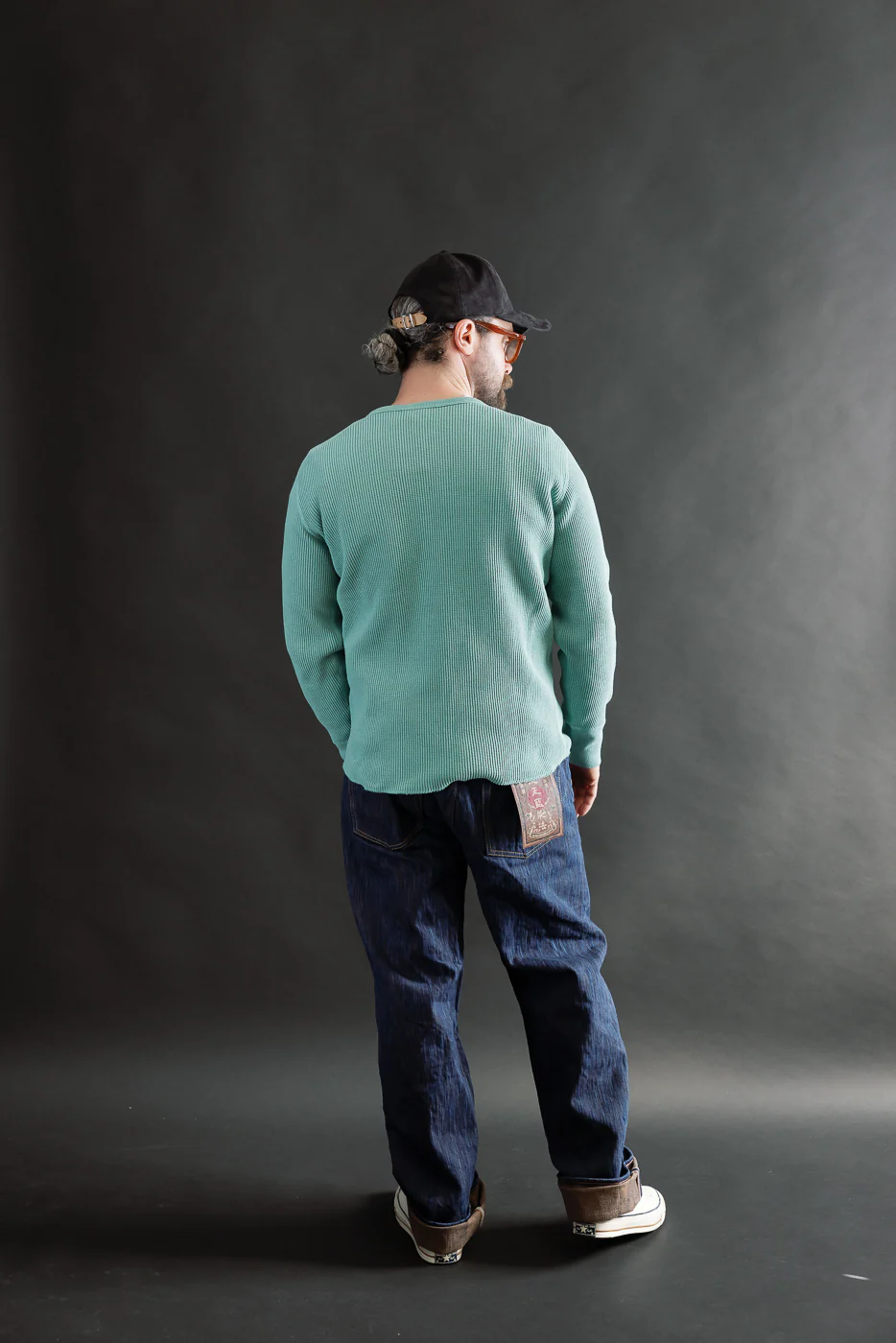 9937 - Heavy Thermal Long Sleeve Henley - Emerald - Image 7