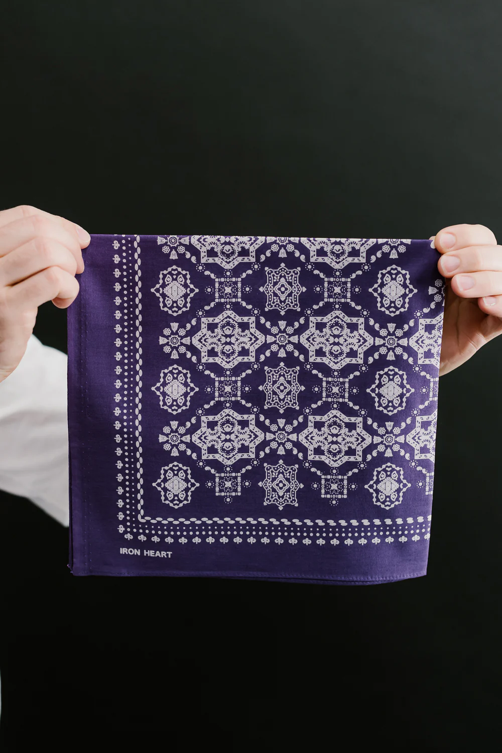 IHG-051-PUR - "Bell" Print Bandana - Purple - Image 3