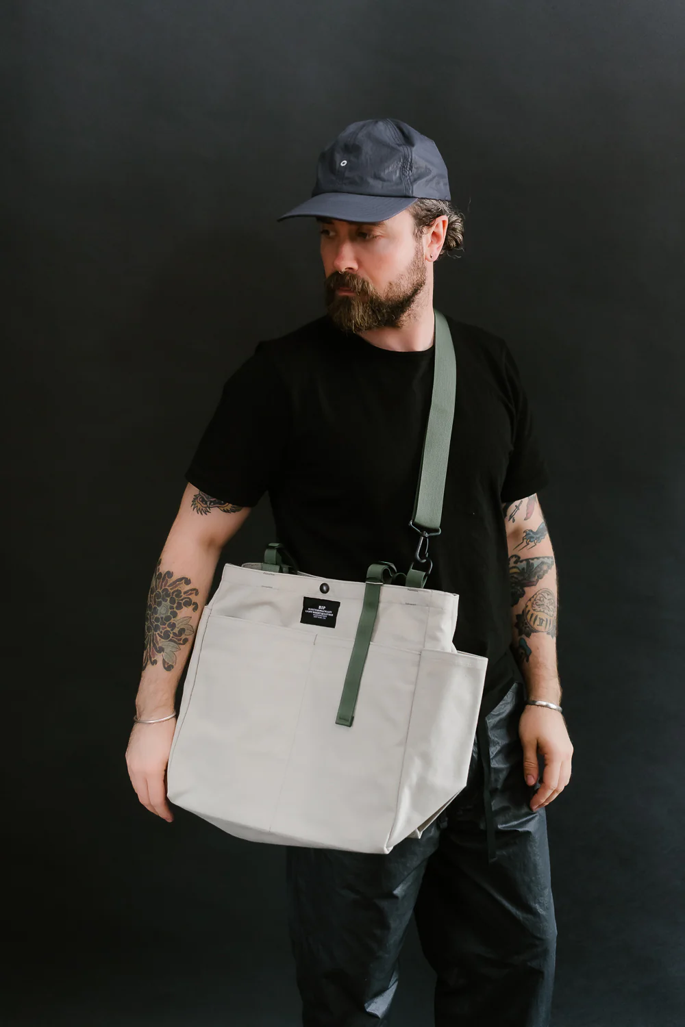 BIP021SUN - "Bags in Progress" Carry-all Beach Bag - Pearl Grey - Image 4