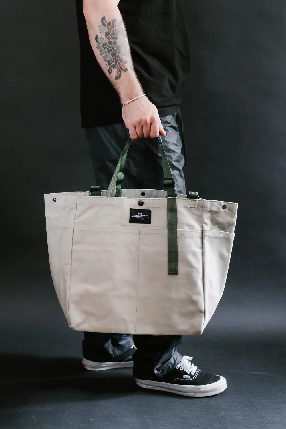 BIP021SUN - "Bags in Progress" Carry-all Beach Bag - Pearl Grey - Image 8
