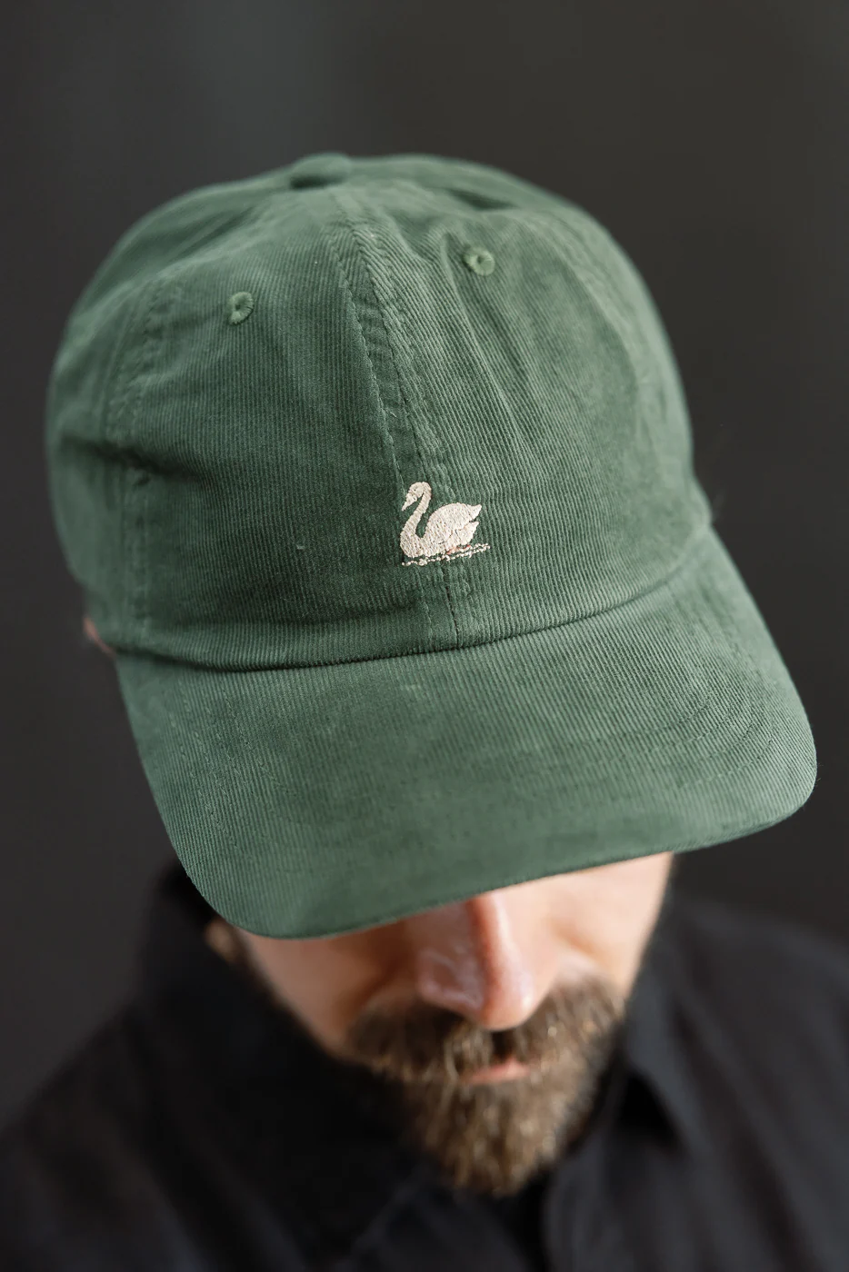 CAP01LC.401 - Swan Logo Cotton Corduroy Cap - Forest - Image 11