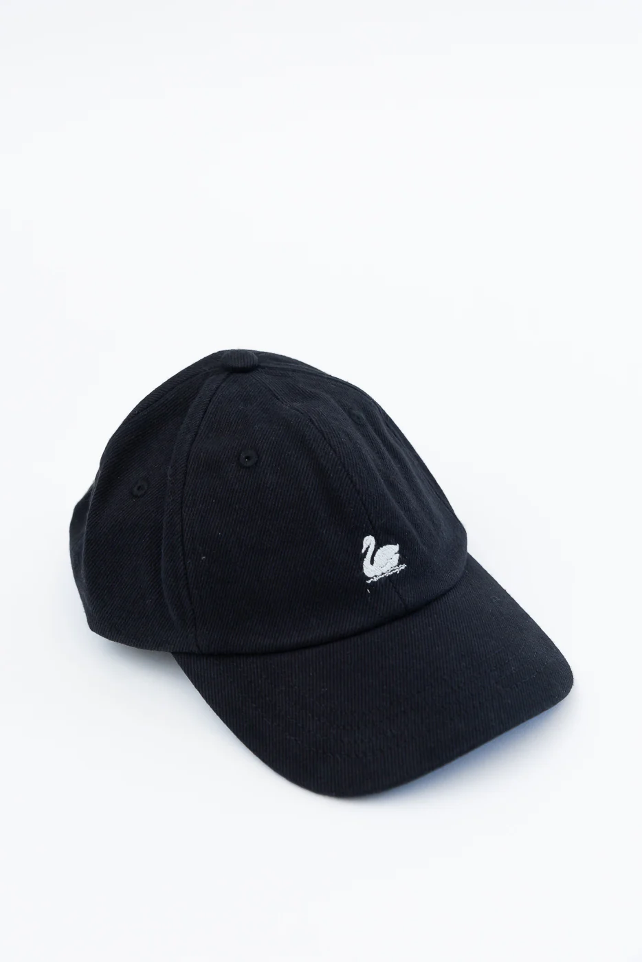 CAP01T.99 - Swan Logo Cotton Twill Cap - Deep Black - Image 5