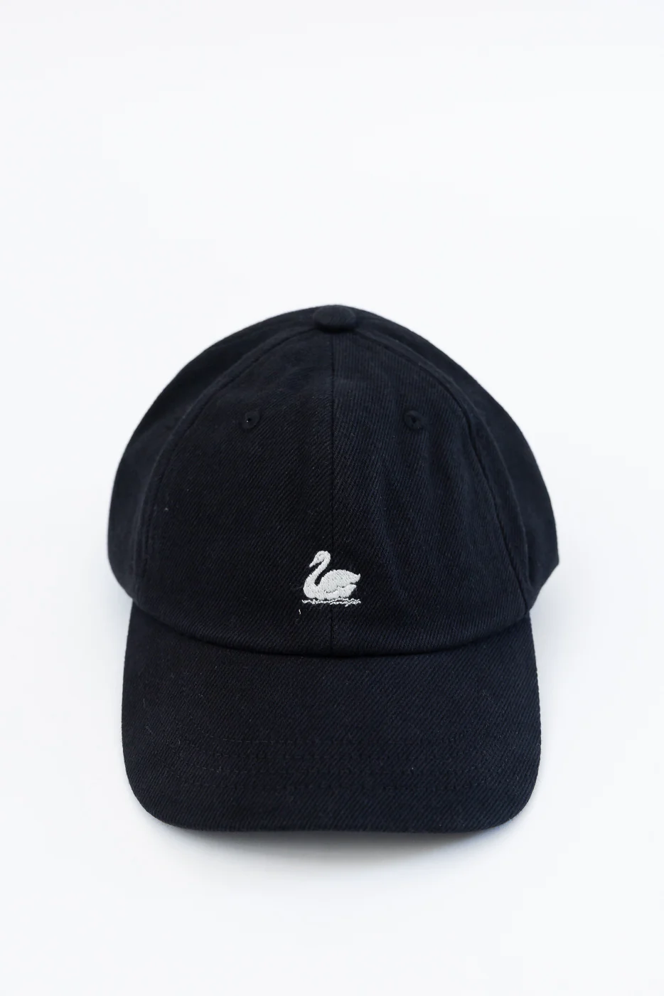 CAP01T.99 - Swan Logo Cotton Twill Cap - Deep Black - Image 6