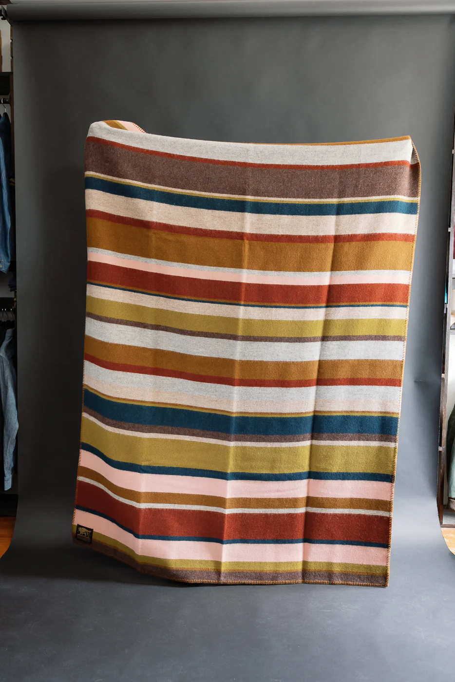 Catskill Blanket - Pink, Clay, Mustard - Image 6