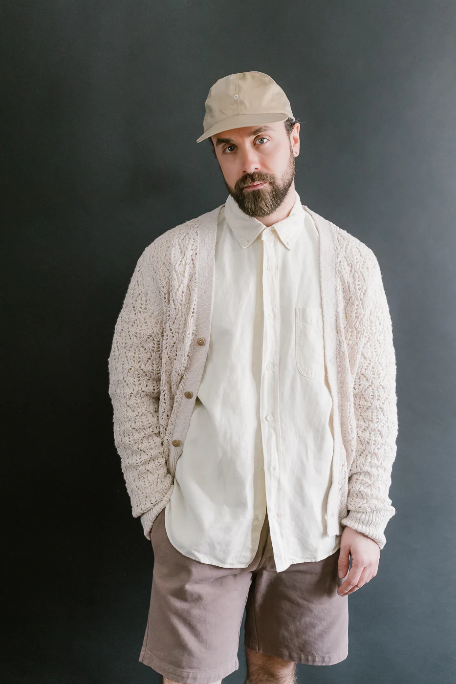 Classic Cardigan Flamme Lace Knit - Ecru - Image 10