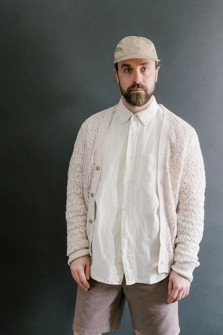 Classic Cardigan Flamme Lace Knit - Ecru - Image 15