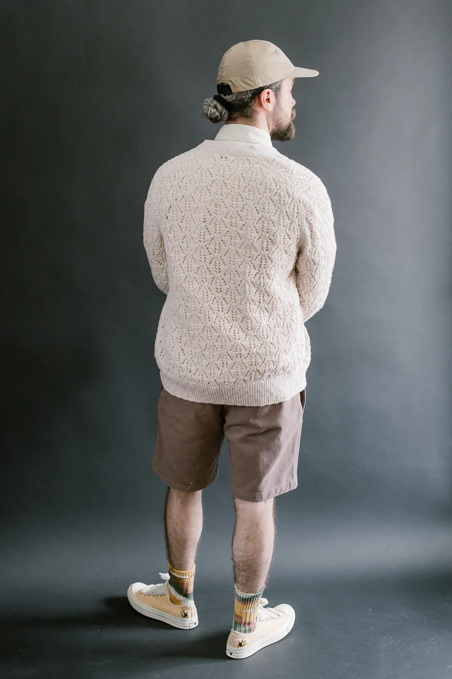 Classic Cardigan Flamme Lace Knit - Ecru - Image 9