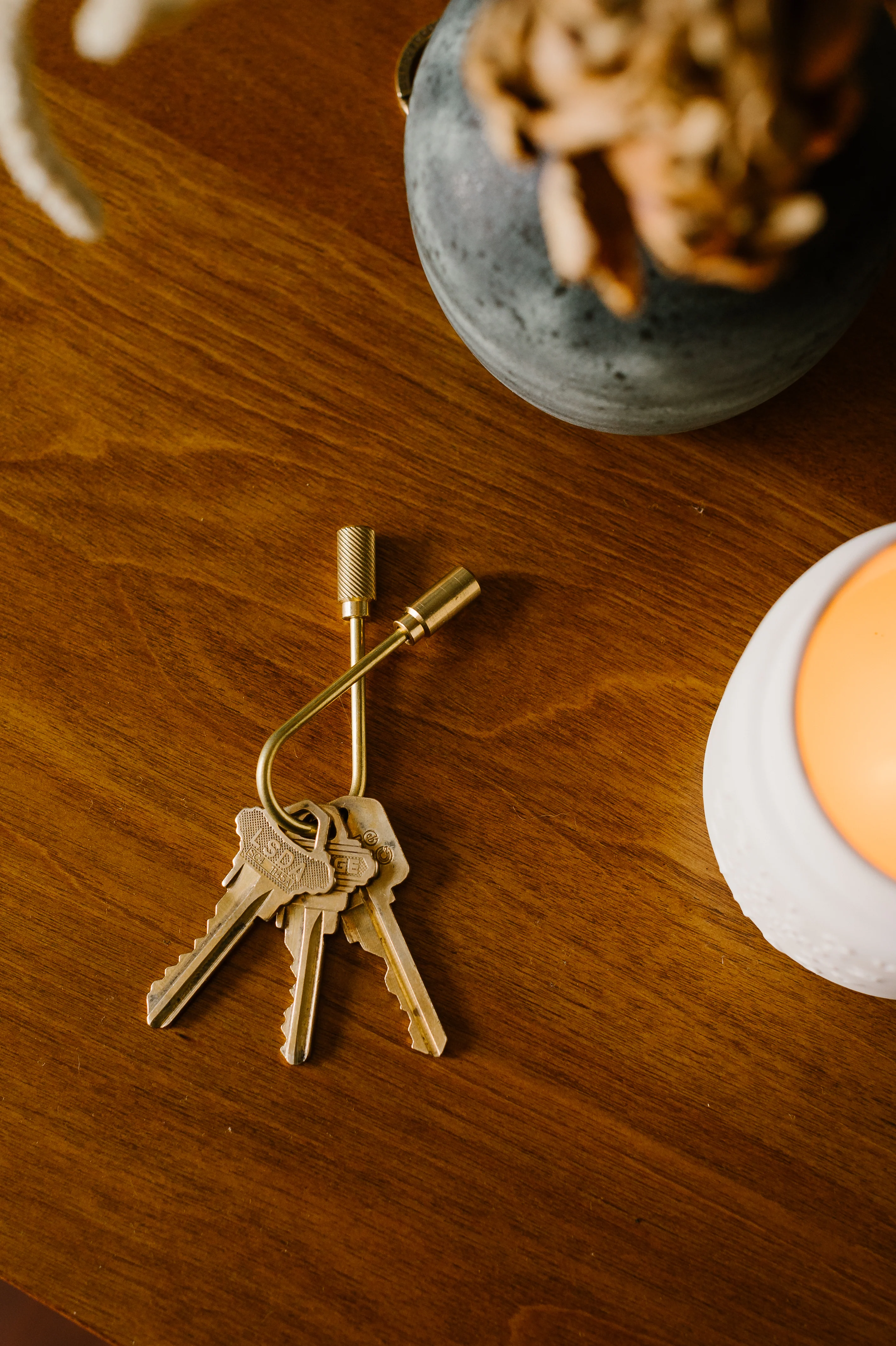 Closed Helix Keyring - Brass - Image 4