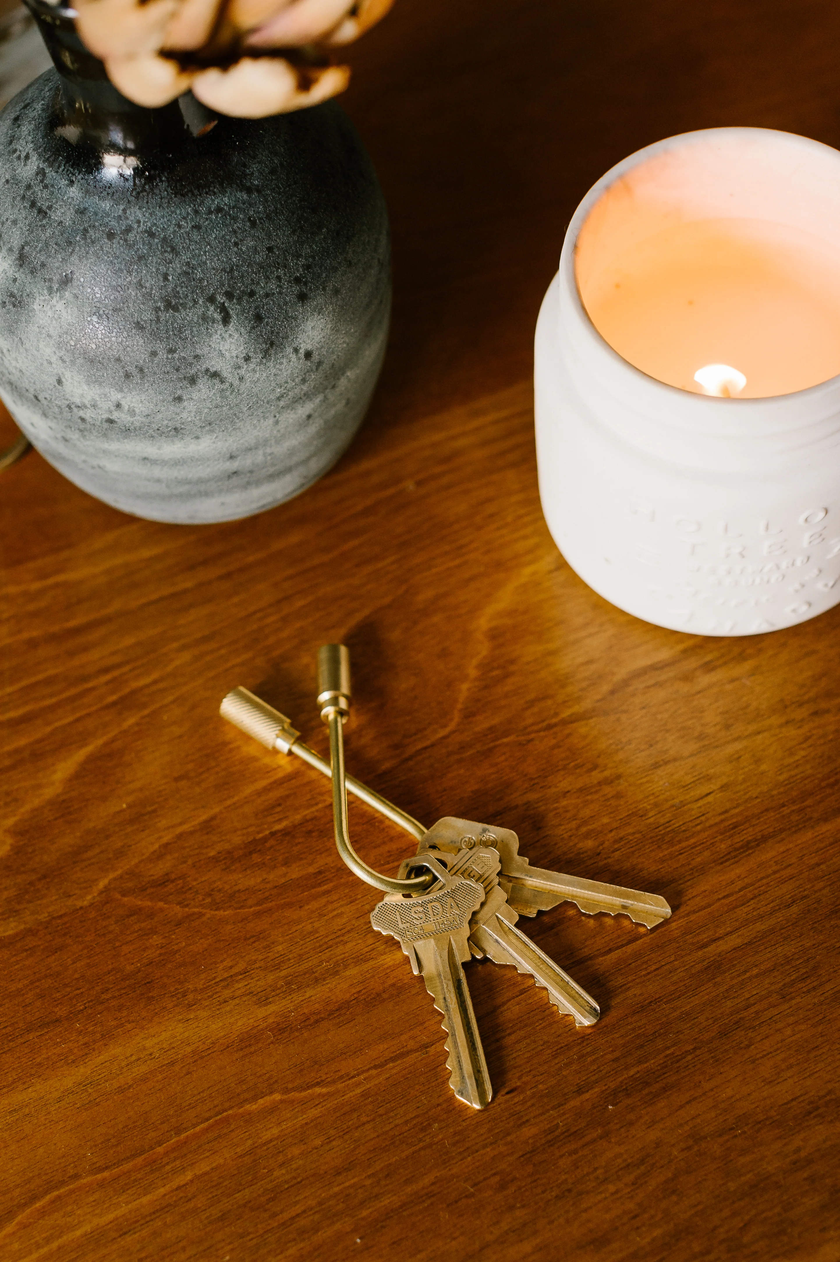 Closed Helix Keyring - Brass - Image 5