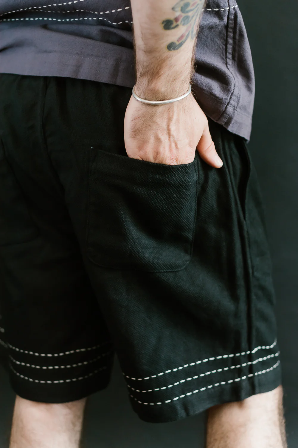 Club Short Hand Stitch - Black - Image 22