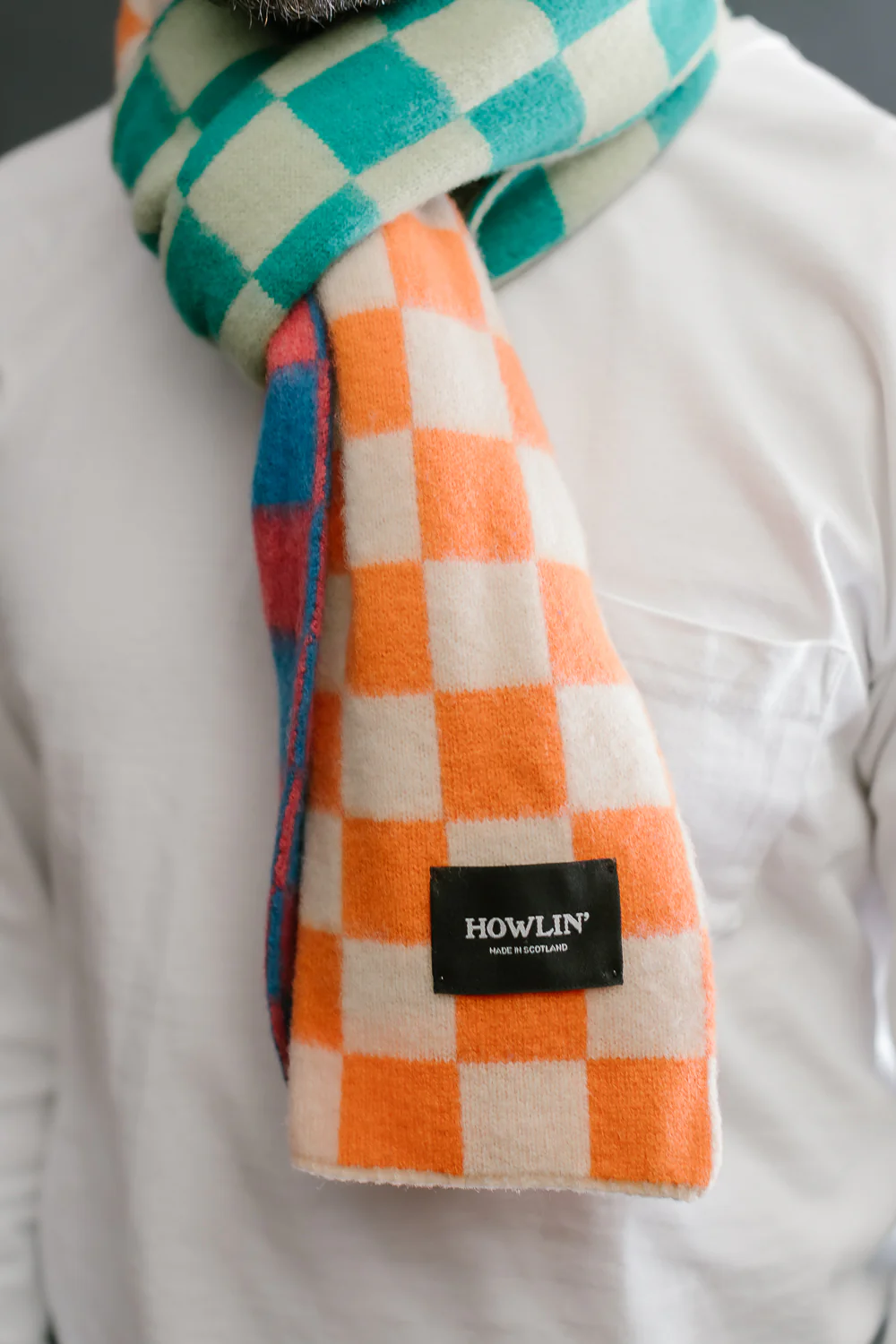 Cosmic Checkerboard Scarf - Sky Dream - Image 11