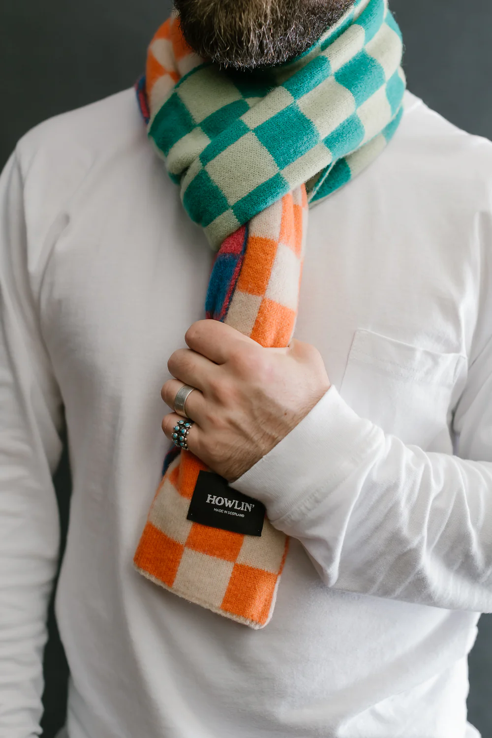 Cosmic Checkerboard Scarf - Sky Dream - Image 13