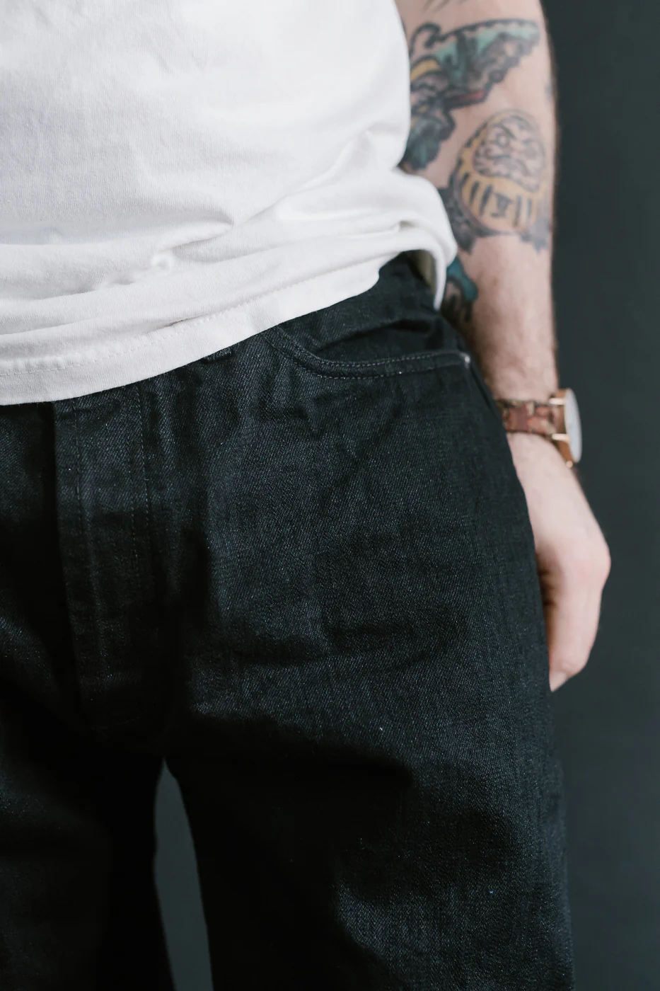 CS-220xk - 13.25oz Rinsed Black Kibata Selvedge - Classic Straight - Image 17