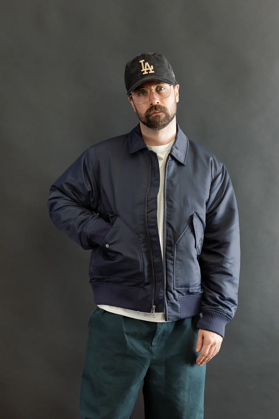 CWU Aviator Satin Flight Jacket - Blue - Image 9