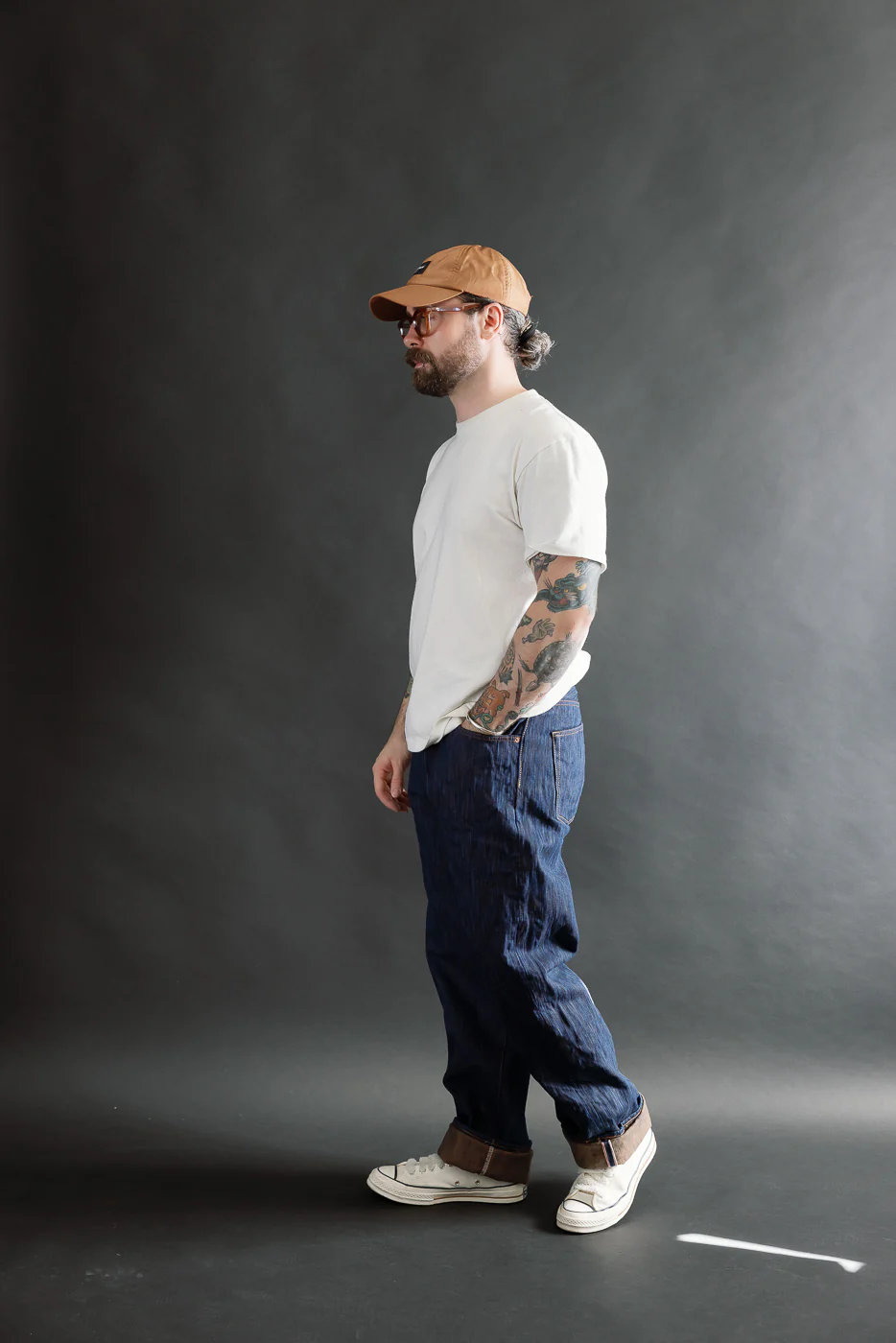 D1905S - 15oz "Awa Sho-ai Kakishibu" Natural Indigo x Kakishibu Selvedge Jeans - Regular Straight - Image 9