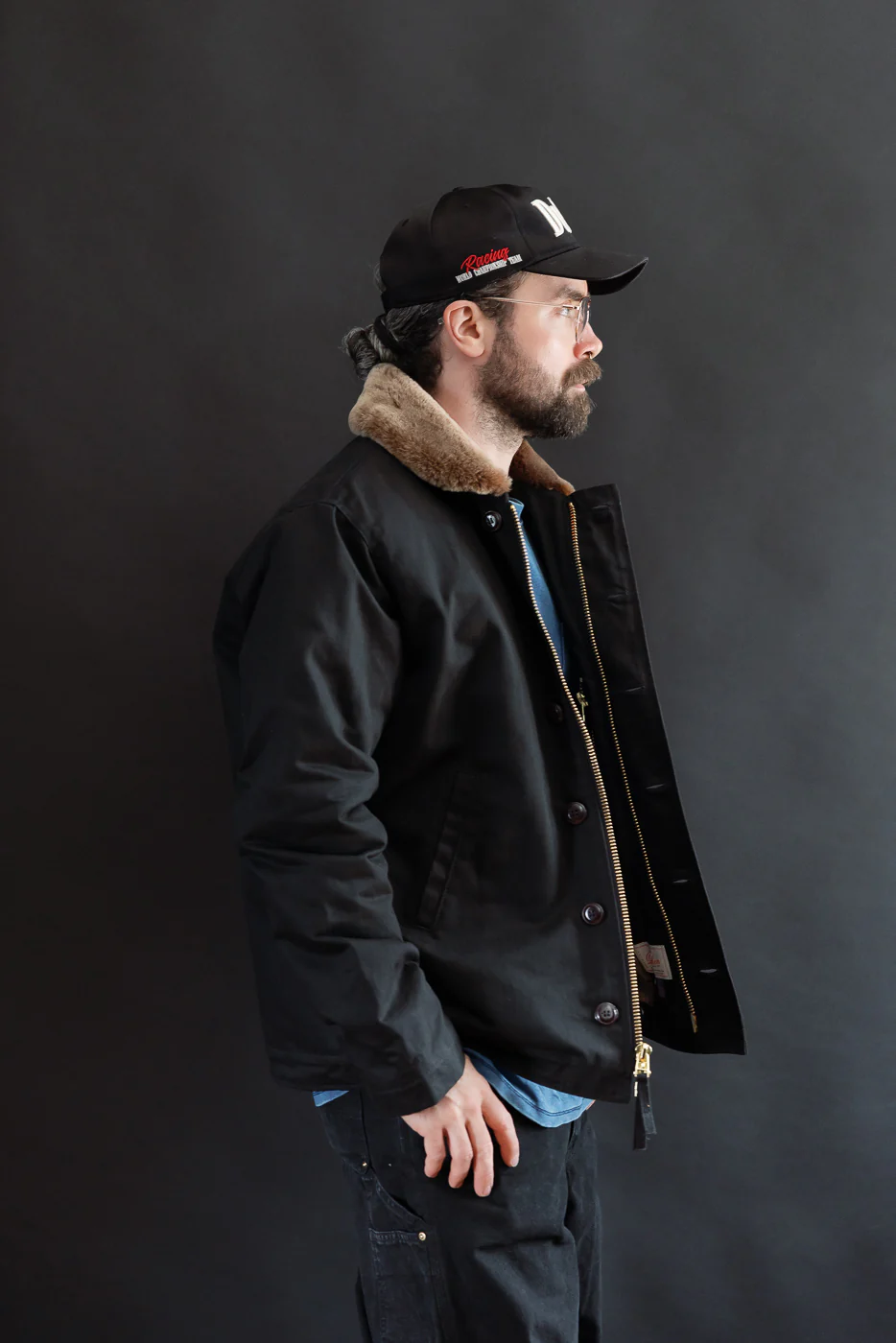 Dant Exclusive N-1 Dry Wax Deck Jacket - Black HB, Kodiak - Image 13