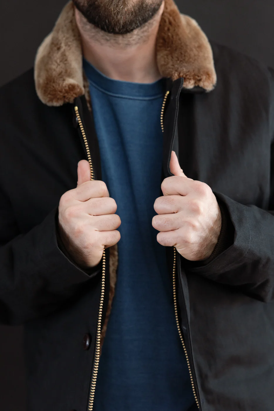 Dant Exclusive N-1 Dry Wax Deck Jacket - Black HB, Kodiak - Image 15