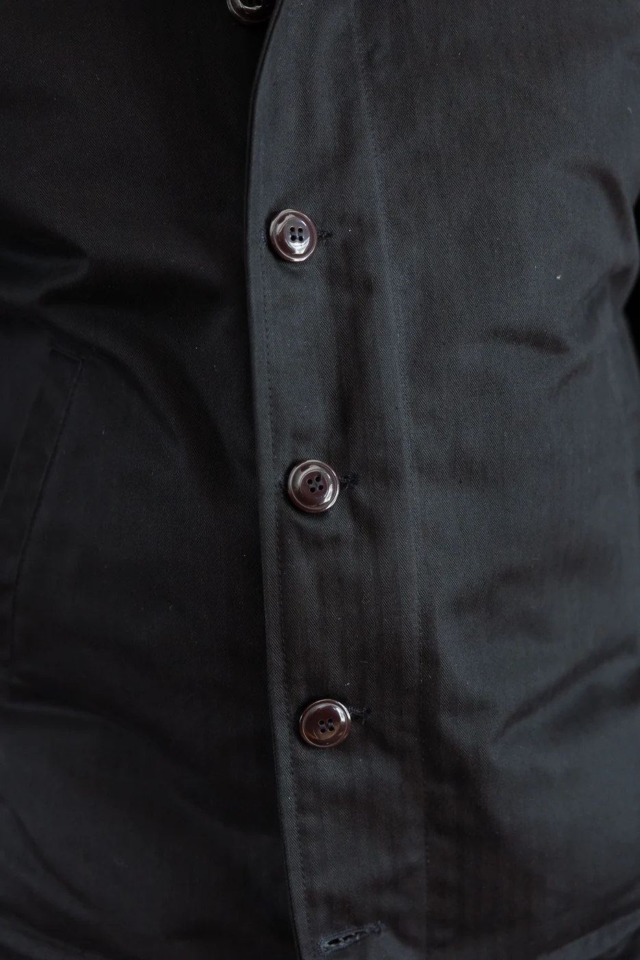 Dant Exclusive N-1 Dry Wax Deck Jacket - Black HB, Kodiak - Image 22