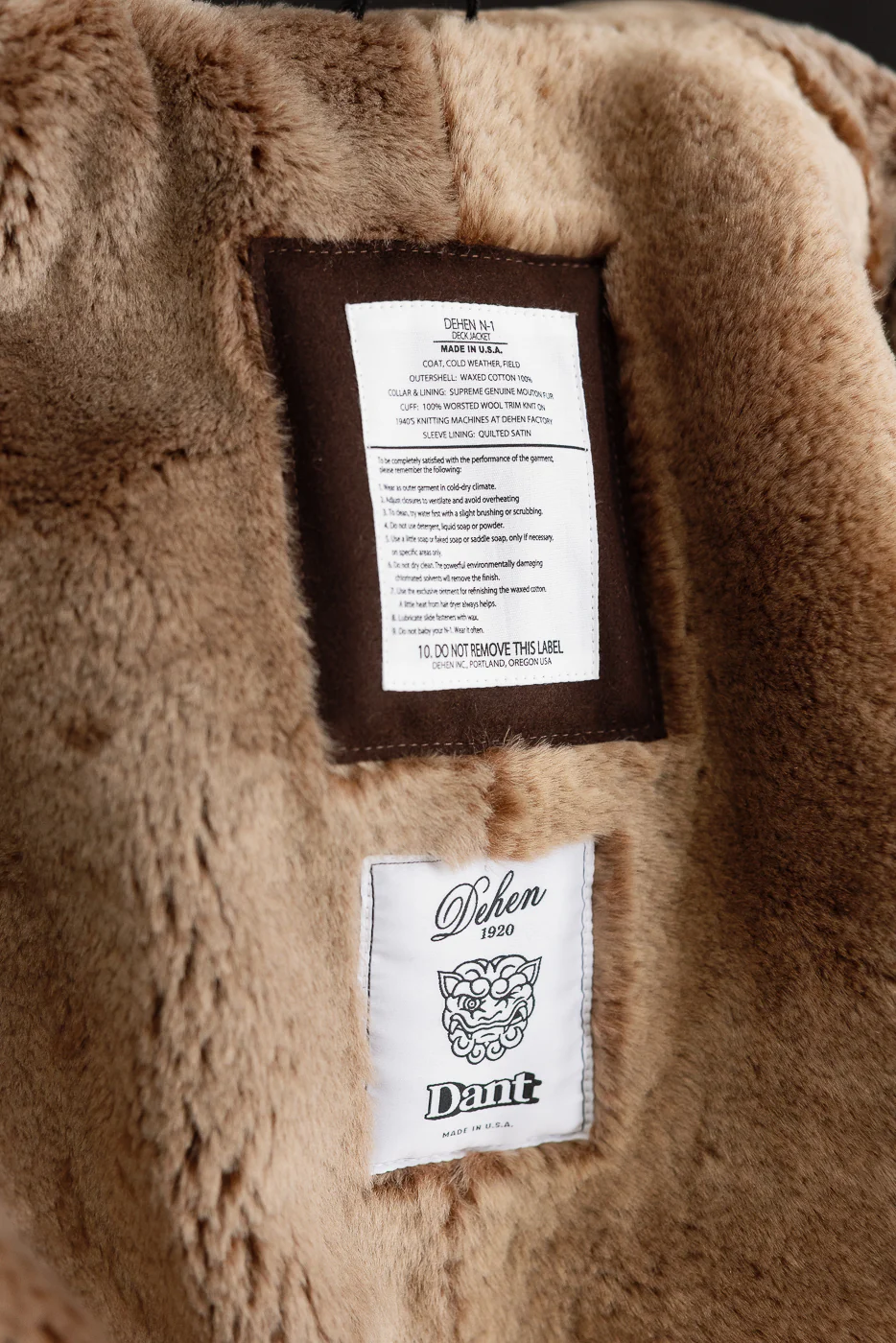 Dant Exclusive N-1 Dry Wax Deck Jacket - Black HB, Kodiak - Image 27