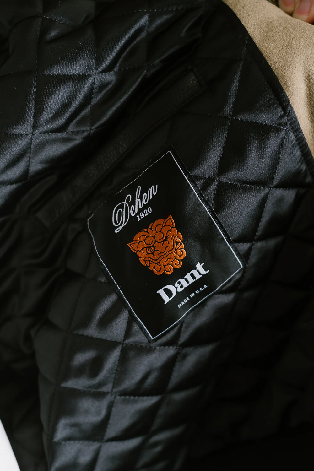 Dant x Dehen - Varsity Jacket - Camel, Black - Image 20