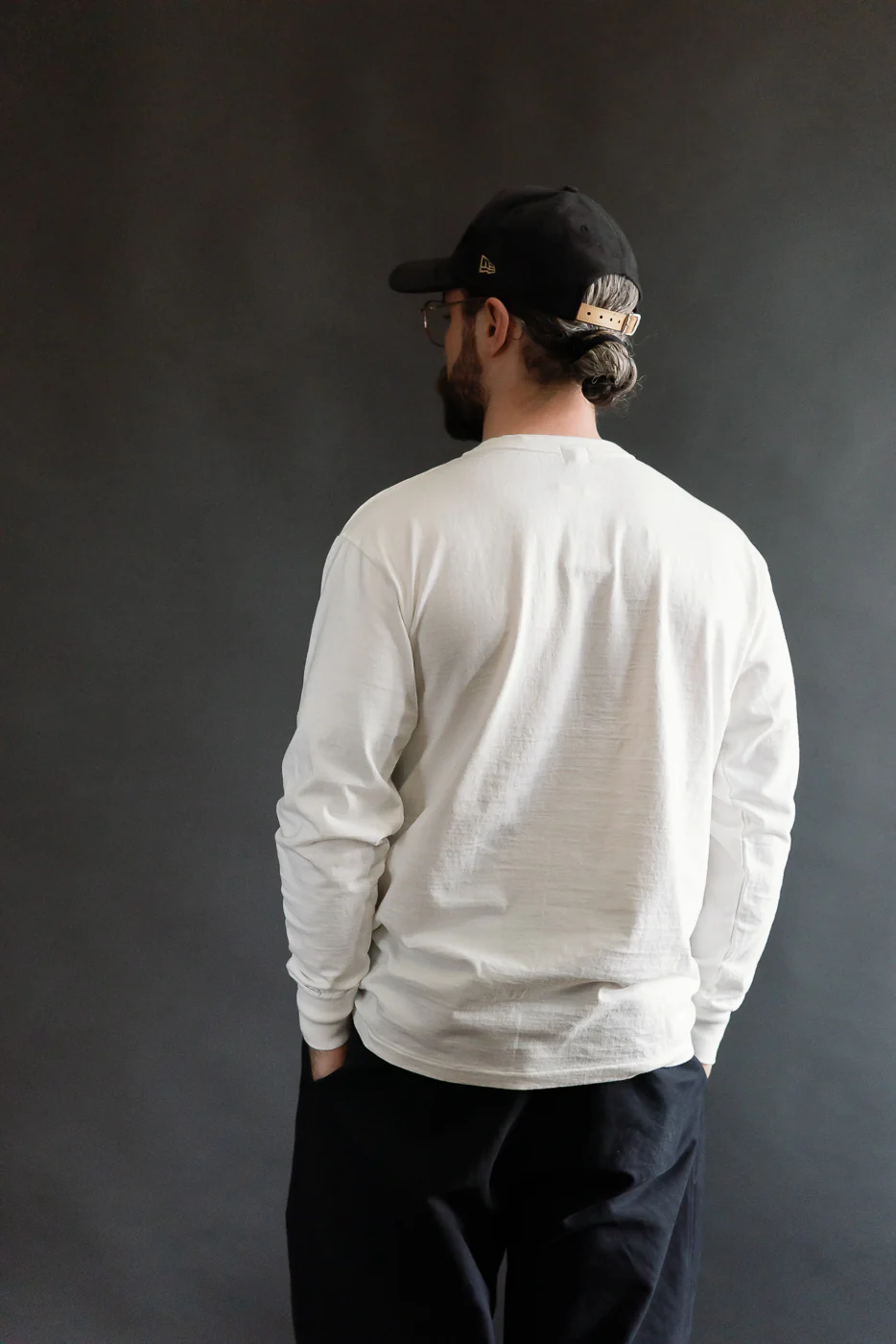 "Fallen Cotton" Midweight Tee Long Sleeve - Off White - Image 11