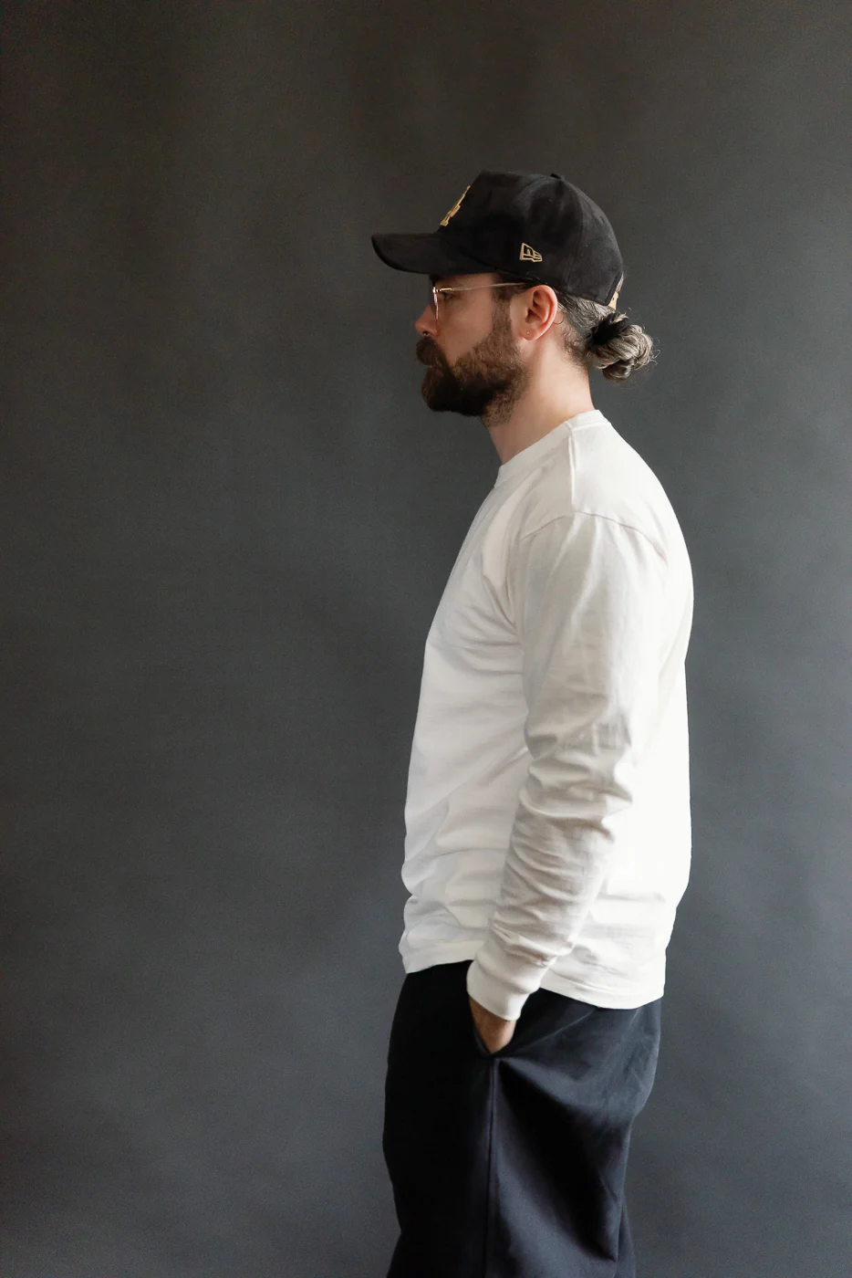 "Fallen Cotton" Midweight Tee Long Sleeve - Off White - Image 12