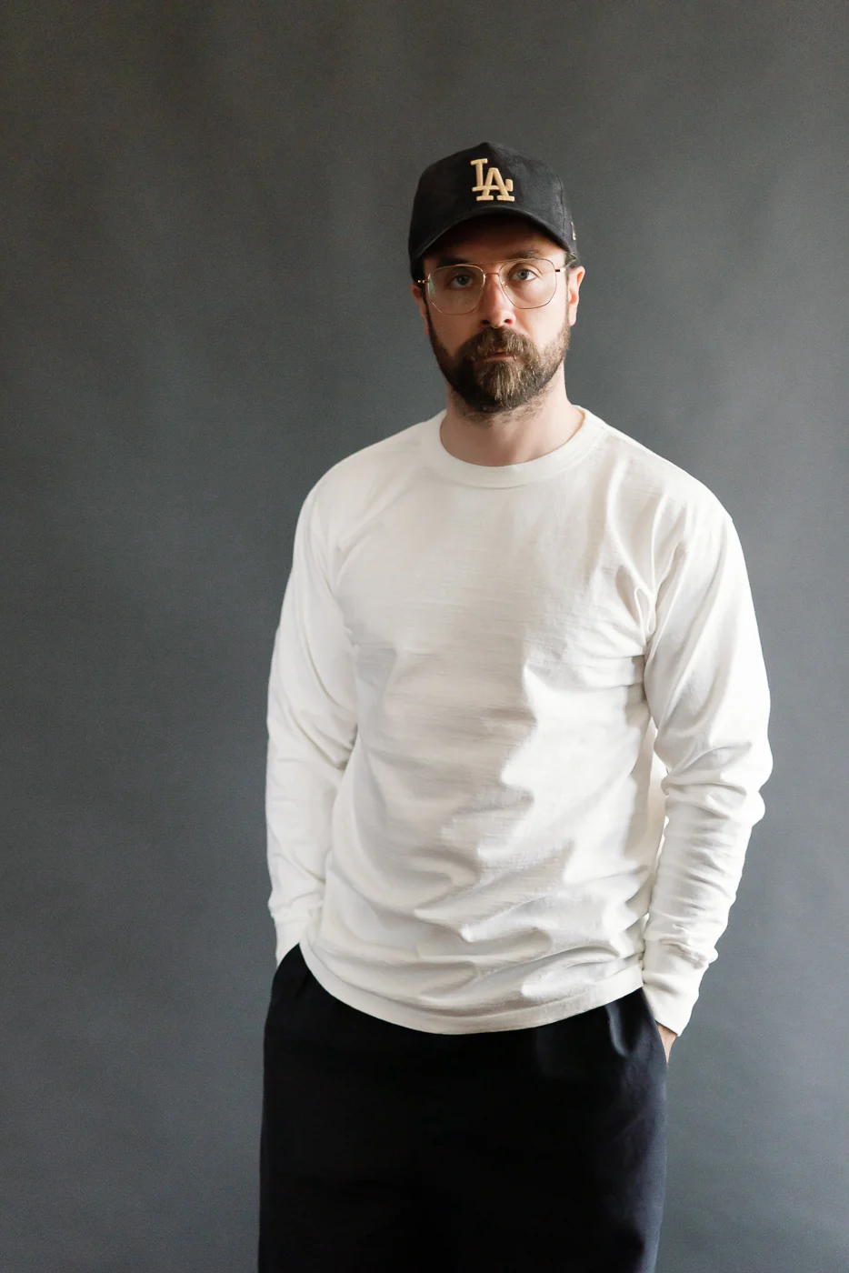 "Fallen Cotton" Midweight Tee Long Sleeve - Off White - Image 13